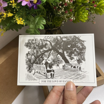 (Có Hộp) 27 tấm postcard Vì Tình Yêu Hà Nội - Martín Rama - hoạ sĩ Đặng Viết Lộc - Tri Thức Trẻ Books