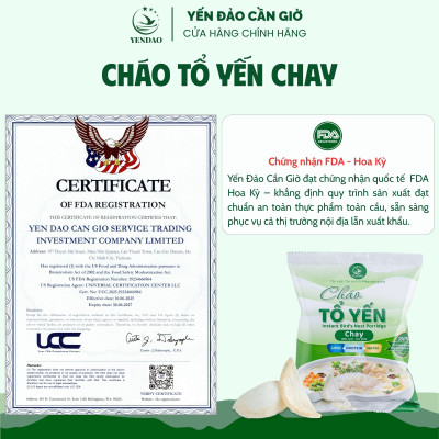 Yến Đảo - Gói Cháo Yến Chay Chất Lượng Giàu Dinh Dưỡng Ăn Liền Tiện Lợi Cho Mọi Người