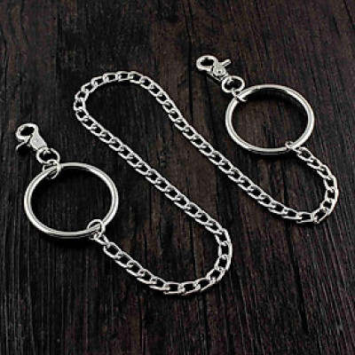 Chuỗi xích phụ kiện móc đai quần jeans mix vòng tròn phong cách punk