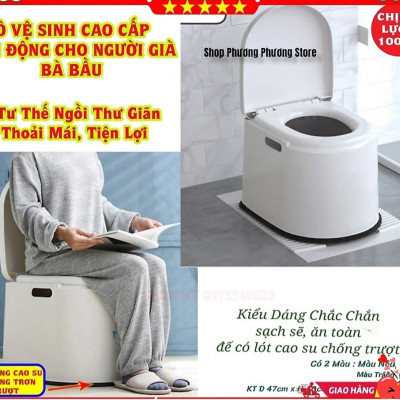 Bô vệ sinh cho người già di động vô cùng chắc chắn