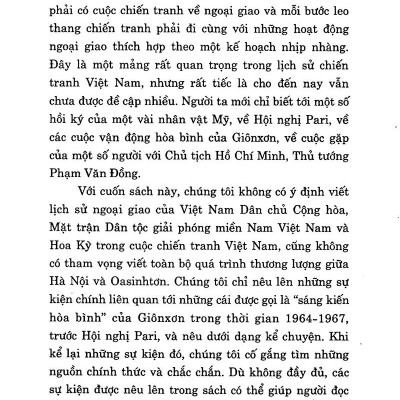 Tiếp Xúc Bí Mật Việt Nam - Hoa Kỳ Trước Hội Nghị Pari (Tái Bản 2023)