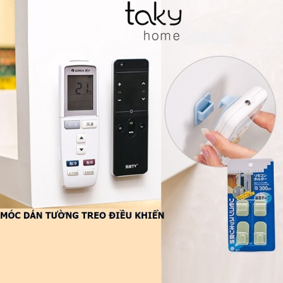 Móc Dán Tường Treo Điều Khiển Điều Hòa, Quạt, Tivi - Móc Treo Đa Năng Tiện Dụng, Gọn Gàng Cho Gia Đình, Nhiều Màu Lựa Chọn. TakyHome 4080