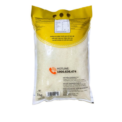 Gạo Sữa Thượng Hạng - Túi 5kg - Dẻo vừa, mềm cơm, thơm nhẹ