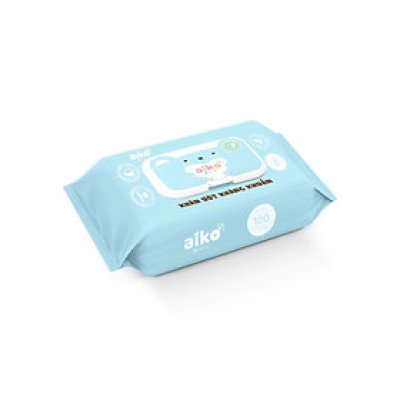 Khăn ướt AIKO 100 tờ - không mùi  mềm mại, mịn màng, sạch sẽ, an toàn khi sử dụng