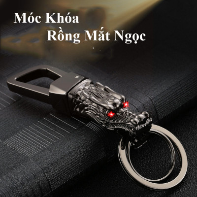 Móc Treo Chìa Khóa Oto Xe Máy ZB-8773 Hình Đầu Rồng Mắt Ngọc Cực Chất ( giao màu ngẫu nhiên )