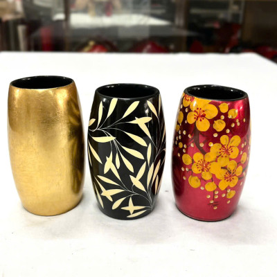 Ống Gỗ Cắm Bút Sơn Mài Cao Cấp Thanh Bình Lê để cắm bút, trang trí bàn, kệ văn phòng, quà tặng ý nghĩa