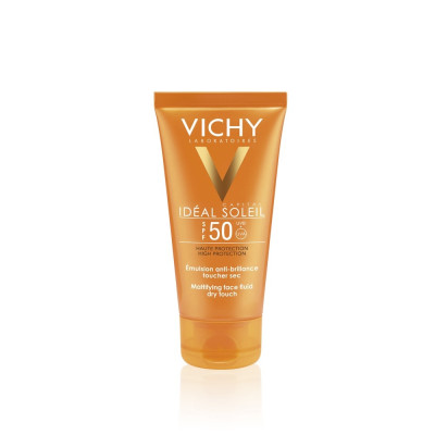Kem Chống Nắng Không Gây Nhờn Rít Không Màu SPF50  Vichy Capital Soleil SPF50 Face Dry Touch (50ml) -100516689