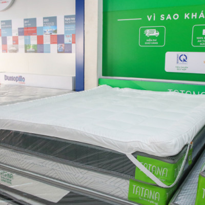 Topper EVERON ,Tấm Tăng Tiện Ích Màu Trắng Dày 5cm-7cm - Hàng Chính Hãng