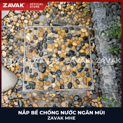Nắp bể ngầm inox chống nước ngăn mùi ZAVAK MHE-45. Nắp lát gạch âm sàn 45x45cm.