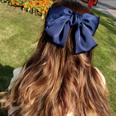 Kẹp tóc nơ Hàn Quốc bản to, kẹp nơ sau dễ thương cực đẹp KT13 với chất liệu vải cao cấp đường may tinh tế