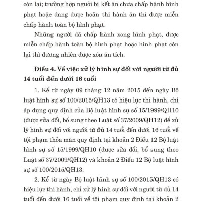 Các Nghị Quyết Của Hội Đồng Thẩm Phán Tòa Án Nhân Dân Tối Cao Hướng Dẫn Thi Hành Bộ Luật Hình Sự Hiện Hành