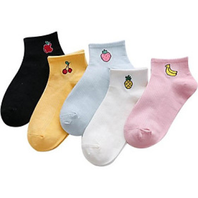 Combo 5 Đôi Tất Hoa Quả - M07 - Màu Ngẫu Nhiên