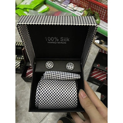 Cà vạt nam 8cm kèm hộp hoa văn đẹp mẫu mới tháng 10/2020 GiangPKC
