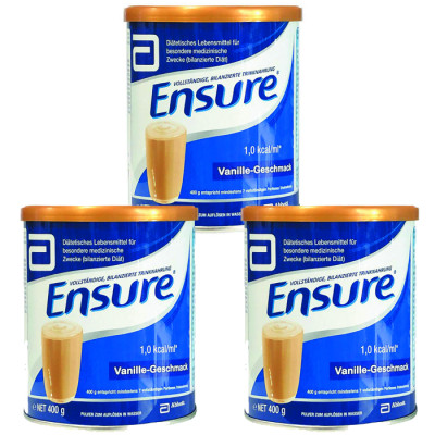 Sữa bột Ensure Vanille-Geschmask, Ensure Đức cho người lớn tuổi, giúp hồi phục sức khỏe cho người gầy yếu, suy dinh dưỡng 400gr/hộp