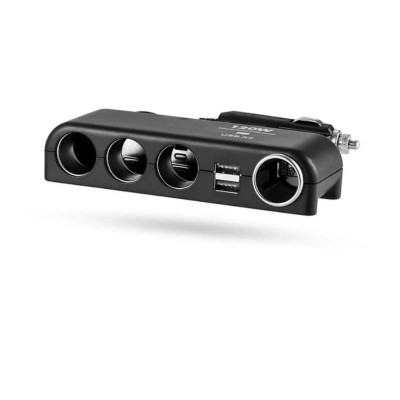 Bộ Chia Tẩu Sạc Ô Tô 4 Cổng 12V-24V – 120WSạc Nhanh, Chống Cháy, Chịu Nhiệt Cao , ĐÈN TRANG TRÍ