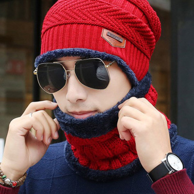 Mũ len kèm khăn - Tùy chọn kiểu dáng ( Giao Màu Ngẫu Nhiên )