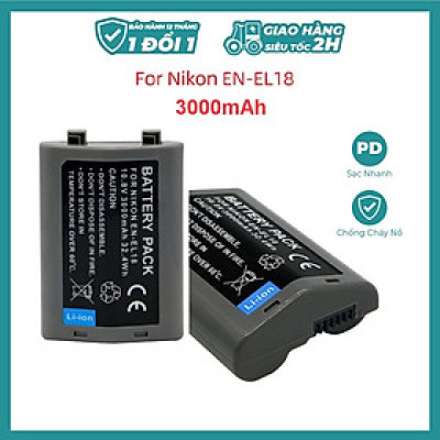 ROGTZ - Pin Lithium-Ion EN-EL18 3000mAh Cho Máy Ảnh Nikon Z9, D4, D4S, D4X, D810 Điện áp 10.8V Dung lượng cao Tiêu chuẩn Nikon Hiệu suất cao Độ bền cao An toàn Ổn Định - Hàng Chính Hãng