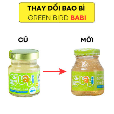 Combo 5 hũ Nước Yến Cho Trẻ Em Green Bird Babi - GREEN BIRD - Hương Vani - (72g)