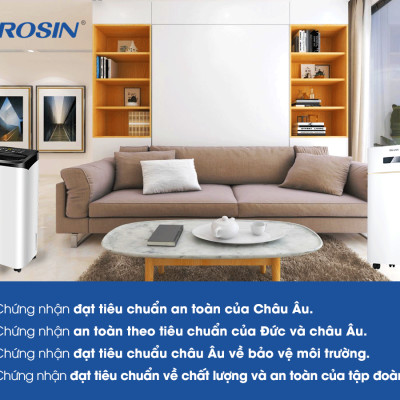Máy hút ẩm gia dụng chính hãng Dorosin 618C (40m2)/Công suất hút ẩm 18 lít /ngày - Cảm biến điện tử thông minh - Độ ồn thấp