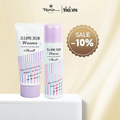 Combo Chống Nắng Tạo Hiệu Ứng Thon Gọn Phù Hợp Mọi Loại Da Giúp Nâng Tone Naris Illumi Skin UV SPF50+ PA++++