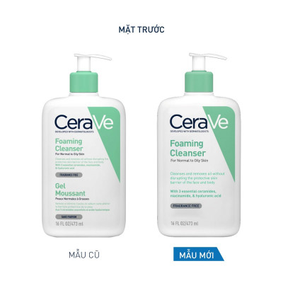 Sữa Rửa Mặt Giúp Làm Sạch Sâu Dành Cho Da Dầu Cerave Foaming Cleanser 473ml