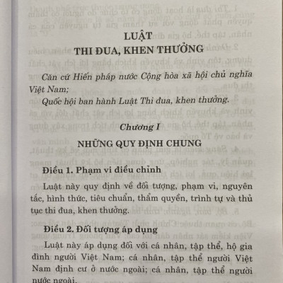 Luật Thi Đua Khen Thưởng 