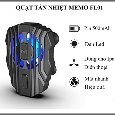 Phụ kiện gaming thương hiệu MEMO - Quạt Tản Nhiệt Điện Thoại - Bao tay chơi game - Mặt hàng thiết yếu cho game thủ - Hàng Chính Hãng Memo