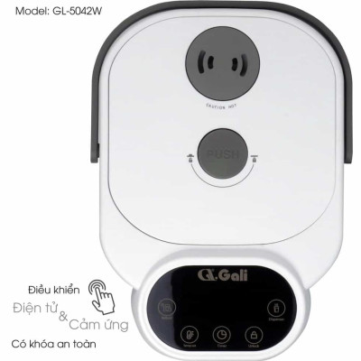 Bình Thuỷ Điện Gali GL-5042W Dung tích 4,2L nhỏ gọn, Thân bằng nhựa nguyên sinh cao cấp, lòng trong bằng Inox 304 dày chất lượng. Hàng chính hãng chất lượng cao bảo hành 24 tháng.