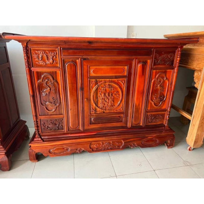 TỦ THỜ-BÀN THỜ GỖ TRÀM PHÚC LỘC THỌ,  BÀN THỜ GỖ , BÀN THỜI GIA TIÊN NGANG 1 M 54 vv(miễn Síp bán kính 80km)