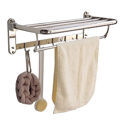 Kệ treo khăn tắm Inox SUS 304 đa chức năng Eurolife EL-B5 NEW (Trắng bạc)