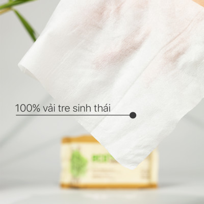 Khăn giấy ướt cao cấp EcoWipes vải sợi tre sinh thái Bamboo không mùi có thể phân hủy trong môi trường
