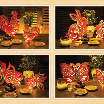 Lồng đèn Trung Thu - Lồng đèn trang trí "Ký ức tuổi thơ" hình Bướm siêu to