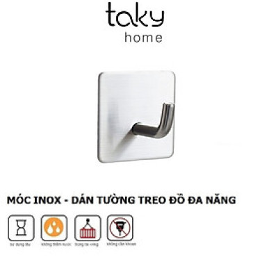 Móc Inox Treo Đồ Đa Năng, Móc Dán Tường Chịu Lực, Móc Dính Tường Treo Đồ Dùng Tiện Ích Cho Phòng Tắm, Khu Bếp. TakyHome 2005