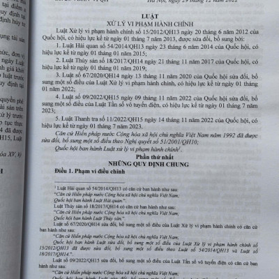 Sách Luật Xử Lý Vi Phạm Hành Chính sđ, bs 2024 – Hệ Thống Những Văn Bản Quy Định Chi Tiết Thi Hành (V2556T)