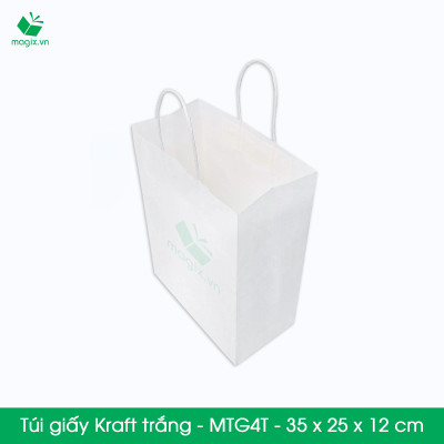 MTG4 MTG4T- 35x25x12 cm - Combo 50 túi giấy Kraft Nhật cao cấp