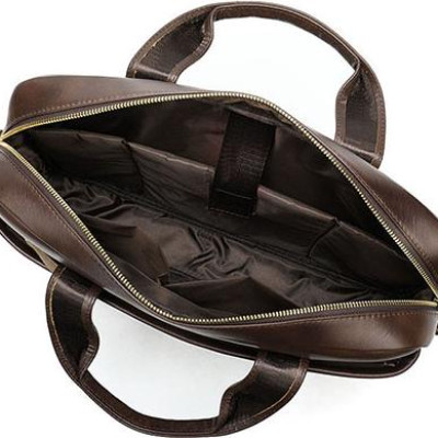 Cặp da bò thật đựng vừa laptop 15inch BHM7022 Túi xách công sở nam. Hàng chính hãng.