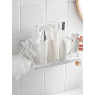 Kệ dán tường nhà tắm hình người chất liệu nhựa PP chắc chắn, Kệ đa năng để đồ hình người trắng, Kệ mỹ phẩm treo tường, decor phòng - Chính hãng MINIIN 