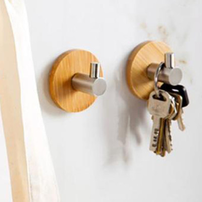 Combo 4 Móc Dán Tường Bằng Gỗ, Bộ 4 Móc Dán Tường Bằng Gỗ