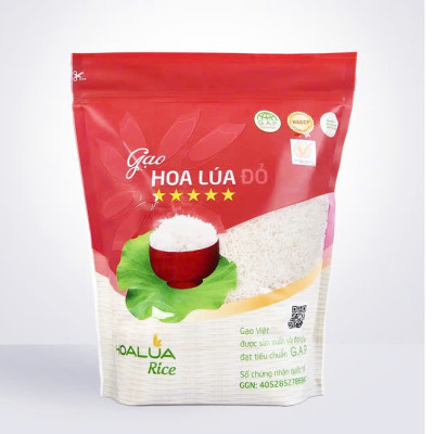 Gạo Hoa Lúa Đỏ - Túi 2Kg - Dẻo vừa, mềm cơm, thơm nhẹ