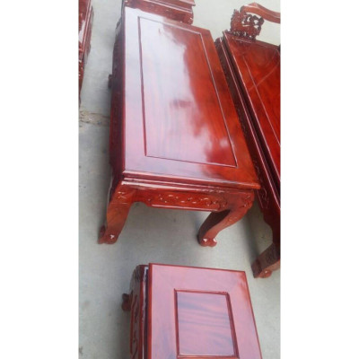 Bộ bàn ghế trạm nghê đỉnh gỗ xà cừ