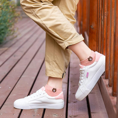 COMBO 10 Đôi Tất Nữ In Hình Gấu Brown Kèm Túi Đựng In Hình Gấu Xinh