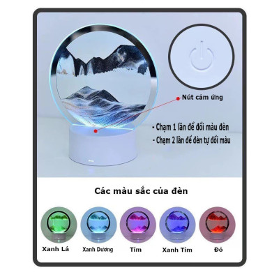 Đồng hồ cát chảy trang trí - Màu Tím