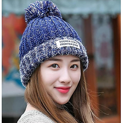 NÓN LEN NỮ PHỐI MÀU, MŨ LEN NỮ PHỐI MÀU DN19121705