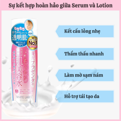 [DƯỠNG TRẮNG CHUYÊN SÂU] Combo Bộ Dưỡng Da Trắng Mịn Nhau Thai Nhật Bản MICCOSMO White Label (Sữa Rửa Mặt 110g + Nước Hoa Hồng 180ml) (CB01)