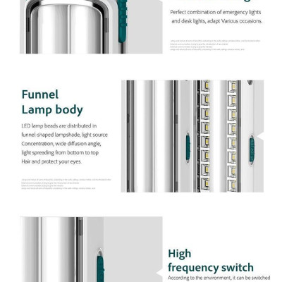 ĐÈN PIN LED SẠC TÍCH ĐIỆN 32X0.5W 50219 AKKO STAR   - HÀNG CHÍNH HÃNG