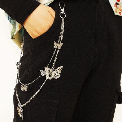 Dây xích đeo quần jeans mix cánh bướm độc đáo