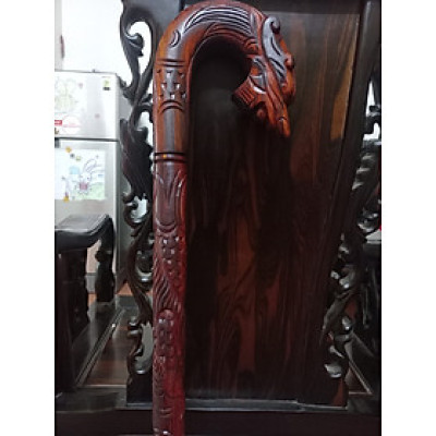 Gậy batong dành cho người già bằng gỗ trắc đỏ đen 