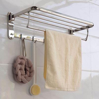 Kệ treo khăn tắm Inox SUS 304 đa chức năng Eurolife EL-B5 NEW (Trắng bạc)