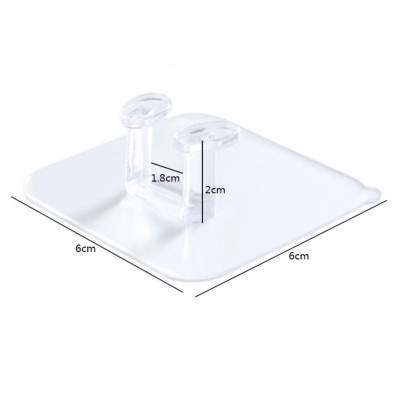 5 Giá Dán Tường Trong Suốt Gài Phích Điện, Móc Dán Tường Gài Các Loại Phích Điện Dán Tường. TakyHome 4000Set5