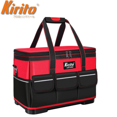 Túi Đựng Đồ Nghề KIRITO 20 inch – Vải 600D Dày 5 Lớp, Đế Nhựa Cứng, Chống Thấm, Nhiều Ngăn màu đỏ